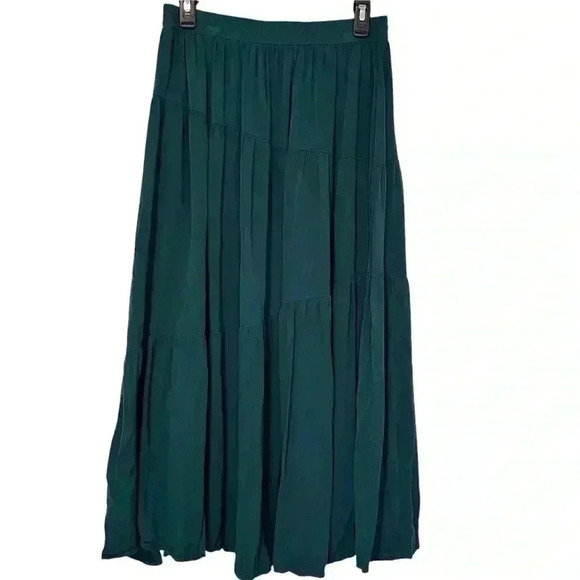 ANRABESS Elastic High Waist Pleated A-Line Flowy Maxi Long Skirt Dress Size L - Picture 1 of 13